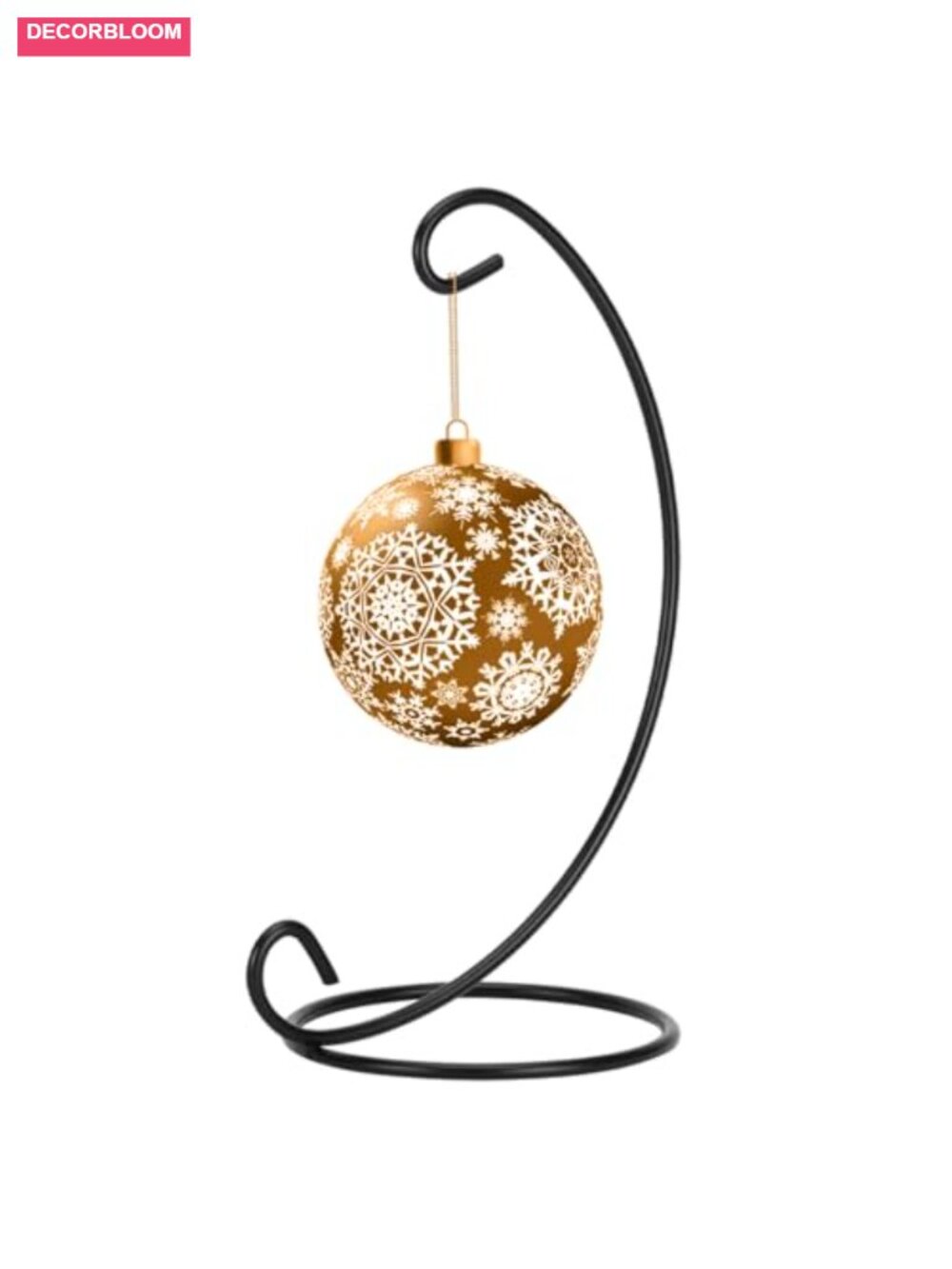 9in Iron Ornament Display Stand Tabletop Hanging Hook Decor Holder